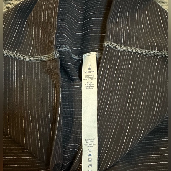 Lululemon Wunder Under Hi-Rise Ombre Space Dye Black Deep Coal Size 8 - Picture 3 of 7